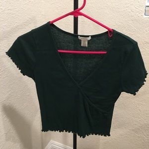 Green crop top